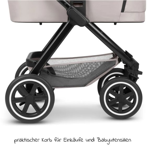 ABC Design 3in1 Kinderwagen-Set Samba - inkl. Babywanne, Autositz Tulip, Sportsitz und XXL Zubehörpaket - Powder