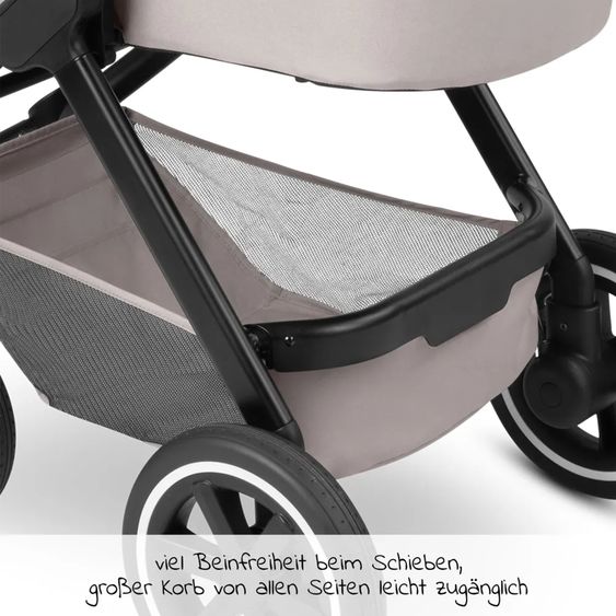 ABC Design 3in1 Kinderwagen-Set Samba - inkl. Babywanne, Autositz Tulip, Sportsitz und XXL Zubehörpaket - Powder