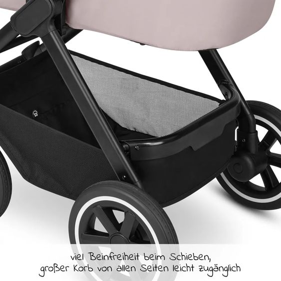 ABC Design Set passeggino Samba 3in1 - include navicella, seggiolino Tulip, seggiolino sportivo e pacchetto accessori XXL - Pure Edition - Berry