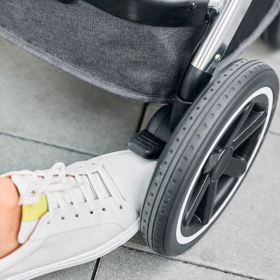 ABC Design 3in1 Kinderwagen-Set Samba - inkl. Babywanne, Autositz Tulip, Sportsitz und Zubehörpaket - Diamond Edition - Asphalt