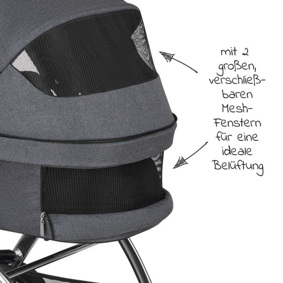 ABC Design 3in1 Kinderwagen-Set Samba - inkl. Babywanne, Autositz Tulip, Sportsitz und Zubehörpaket - Diamond Edition - Asphalt