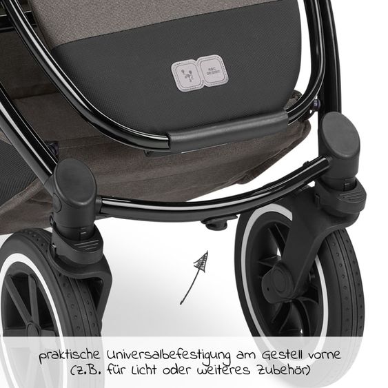 ABC Design 3in1 Kinderwagen-Set Samba - inkl. Babywanne, Autositz Tulip, Sportsitz und Zubehörpaket - Diamond Edition - Herb