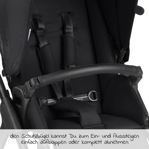 ABC Design 3in1 Kinderwagen-Set Samba inkl. Babywanne, Babyschale Tulip, Sportsitz & XXL Zubehörpaket - Ink