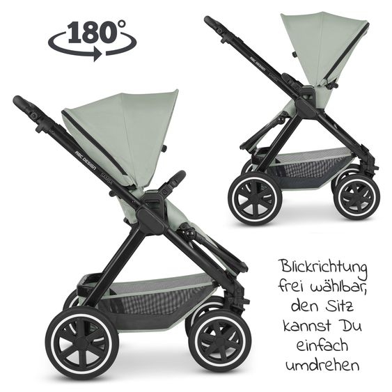 ABC Design 3in1 Kinderwagen-Set Samba inkl. Babywanne, Babyschale Tulip, Sportsitz & XXL Zubehörpaket - Pine