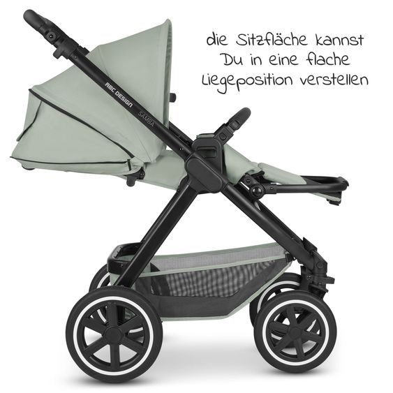 ABC Design 3in1 Kinderwagen-Set Samba inkl. Babywanne, Babyschale Tulip, Sportsitz & XXL Zubehörpaket - Pine