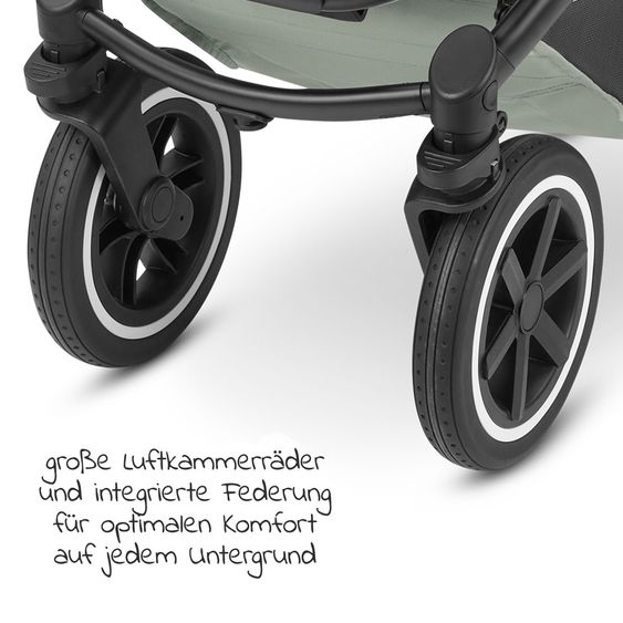 ABC Design 3in1 Kinderwagen-Set Samba inkl. Babywanne, Babyschale Tulip, Sportsitz & XXL Zubehörpaket - Pine