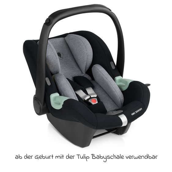 ABC Design 3in1 Kinderwagen-Set Samba inkl. Babywanne, Babyschale Tulip, Sportsitz & XXL Zubehörpaket - Pine