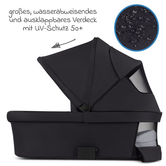 ABC Design 3in1 Kinderwagen-Set Samba inkl. Babywanne, Babyschale Tulip, Sportsitz & XXL Zubehörpaket - Pine