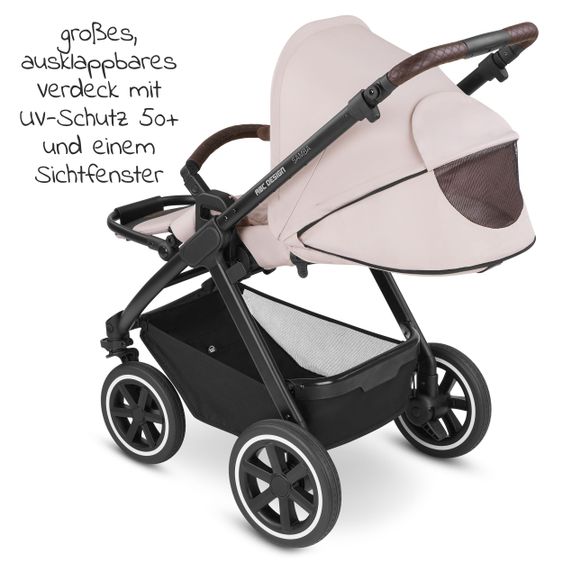 ABC Design 3in1 Kinderwagen-Set Samba Starter Set inkl. Autositz Tulip und XXL Zubehörpaket - Pure Edition - Berry