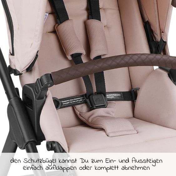 ABC Design 3in1 Kinderwagen-Set Samba Starter Set inkl. Autositz Tulip und XXL Zubehörpaket - Pure Edition - Berry