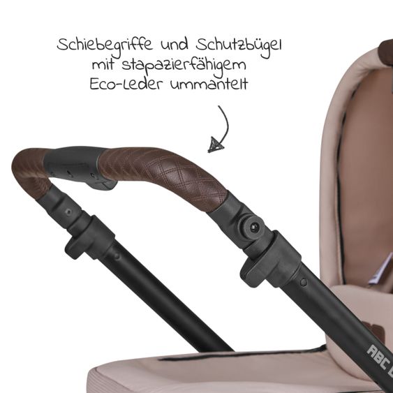 ABC Design 3in1 Kinderwagen-Set Samba Starter Set inkl. Autositz Tulip und XXL Zubehörpaket - Pure Edition - Berry