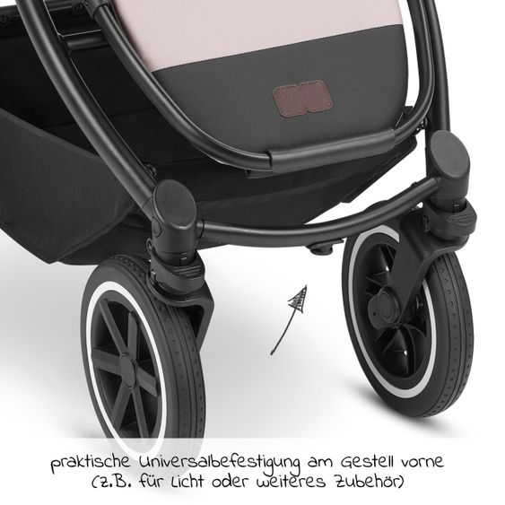ABC Design 3in1 Kinderwagen-Set Samba Starter Set inkl. Autositz Tulip und XXL Zubehörpaket - Pure Edition - Berry