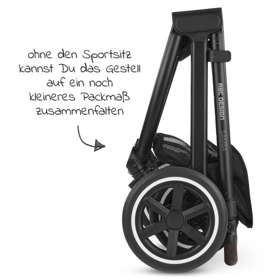 ABC Design 3in1 Kinderwagen-Set Samba Starter Set inkl. Autositz Tulip und XXL Zubehörpaket - Pure Edition - Berry