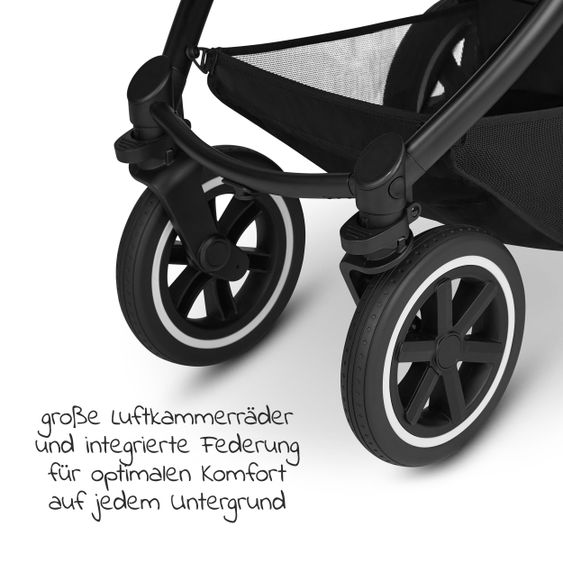 ABC Design 3in1 Kinderwagen-Set Samba Starter Set inkl. Autositz Tulip und XXL Zubehörpaket - Pure Edition - Berry