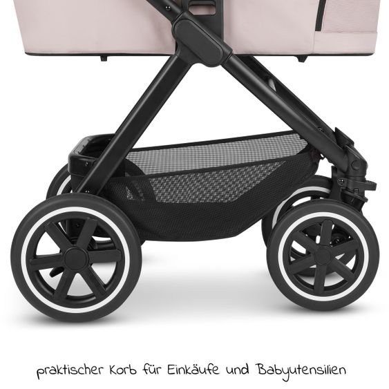 ABC Design 3in1 Kinderwagen-Set Samba Starter Set inkl. Autositz Tulip und XXL Zubehörpaket - Pure Edition - Berry