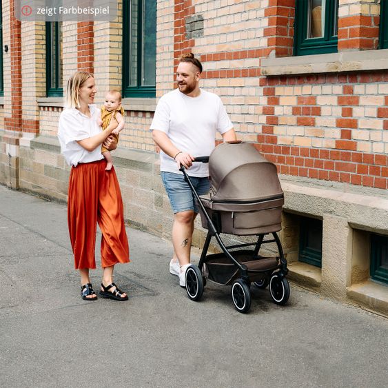 ABC Design 3in1 Kinderwagen-Set Samba Starter Set inkl. Autositz Tulip und XXL Zubehörpaket - Pure Edition - Berry