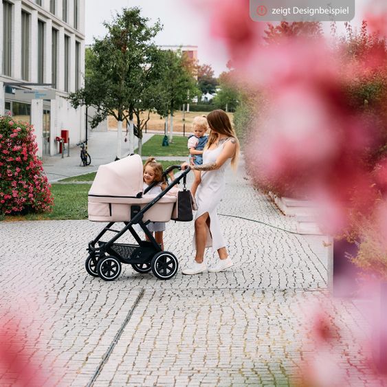 ABC Design 3in1 Kinderwagen-Set Samba Starter Set inkl. Autositz Tulip und XXL Zubehörpaket - Pure Edition - Berry