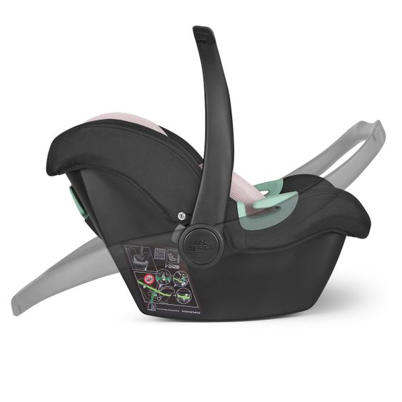 ABC Design 3in1 Kinderwagen-Set Samba Starter Set inkl. Autositz Tulip und XXL Zubehörpaket - Pure Edition - Berry