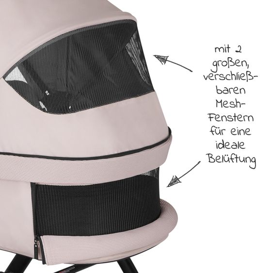 ABC Design 3in1 Kinderwagen-Set Samba Starter Set inkl. Autositz Tulip und XXL Zubehörpaket - Pure Edition - Berry