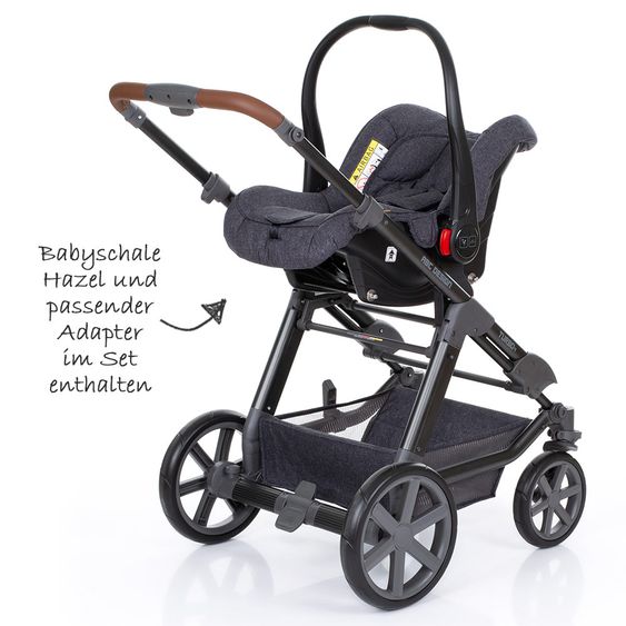 ABC Design 3in1 Kinderwagen-Set Turbo 4 - inkl. Babyschale Hazel & XXL Zubehörpaket - Street