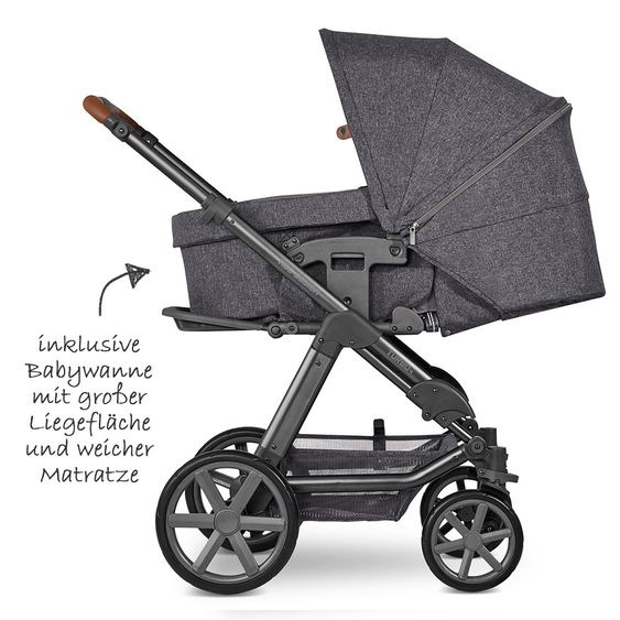 ABC Design 3in1 Kinderwagen-Set Turbo 4 - inkl. Babyschale Hazel & XXL Zubehörpaket - Street