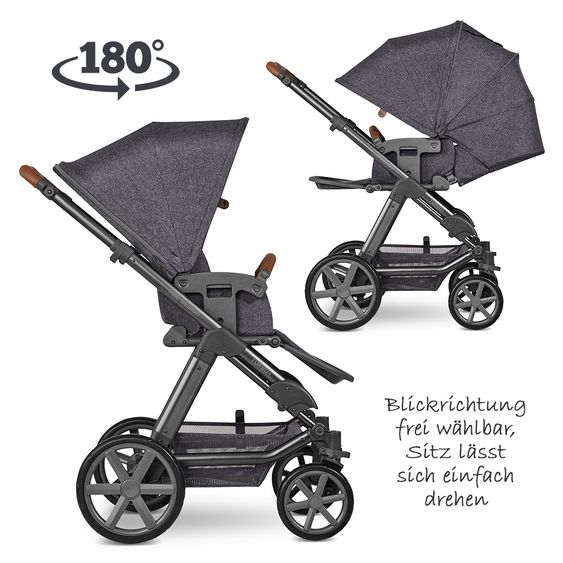 ABC Design 3in1 Kinderwagen-Set Turbo 4 - inkl. Babyschale Hazel & XXL Zubehörpaket - Street