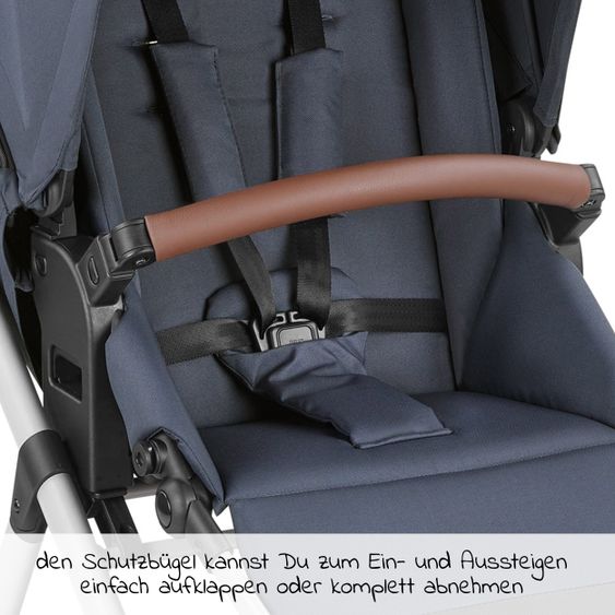 ABC Design Set passeggino 3in1 Vicon 4 - incluso navicella, seggiolino auto Tulip, seggiolino sportivo e pacchetto accessori - Classic Edition - Lago