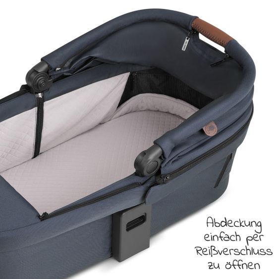 ABC Design Set passeggino 3in1 Vicon 4 - incluso navicella, seggiolino auto Tulip, seggiolino sportivo e pacchetto accessori - Classic Edition - Lago