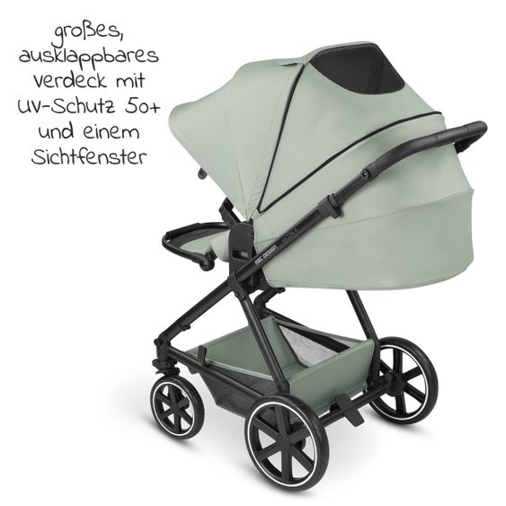 ABC Design 3in1 Kinderwagen-Set Vicon 4 - inkl. Babywanne, Autositz Tulip, Sportsitz und Zubehörpaket - Classic Edition - Pine