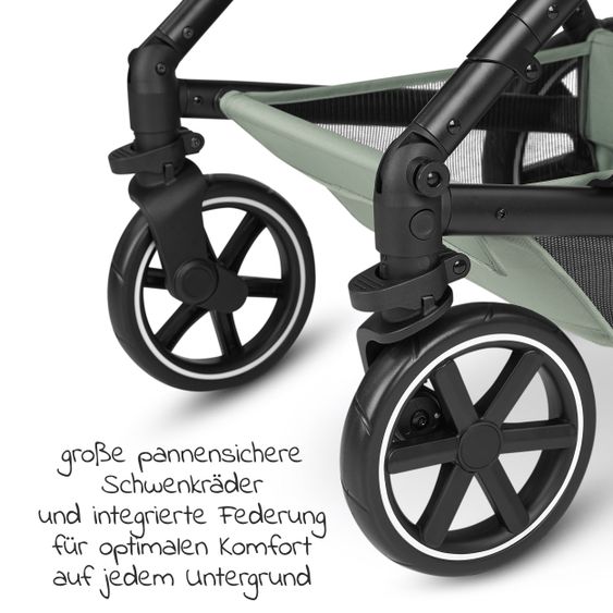 ABC Design 3in1 Kinderwagen-Set Vicon 4 - inkl. Babywanne, Autositz Tulip, Sportsitz und Zubehörpaket - Classic Edition - Pine
