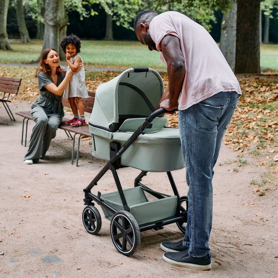 ABC Design 3in1 Kinderwagen-Set Vicon 4 - inkl. Babywanne, Autositz Tulip, Sportsitz und Zubehörpaket - Classic Edition - Pine