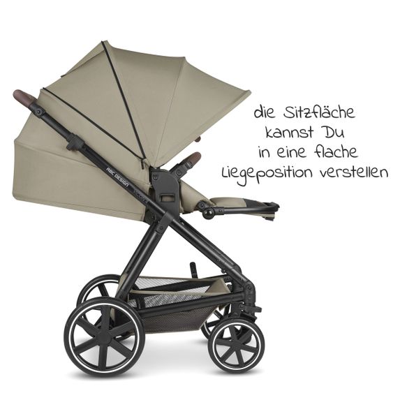 ABC Design Set passeggino 3in1 Vicon 4 - incluso navicella, seggiolino auto Tulip, seggiolino sportivo e pacchetto accessori - Classic Edition - Reed