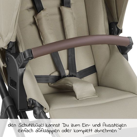 ABC Design Set passeggino 3in1 Vicon 4 - incluso navicella, seggiolino auto Tulip, seggiolino sportivo e pacchetto accessori - Classic Edition - Reed