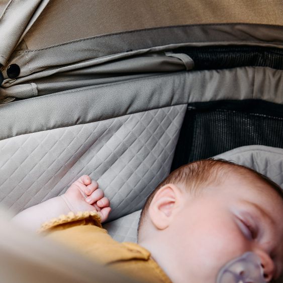 ABC Design Set passeggino 3in1 Vicon 4 - incluso navicella, seggiolino auto Tulip, seggiolino sportivo e pacchetto accessori - Classic Edition - Reed