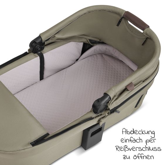 ABC Design Set passeggino 3in1 Vicon 4 - incluso navicella, seggiolino auto Tulip, seggiolino sportivo e pacchetto accessori - Classic Edition - Reed