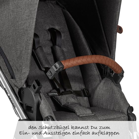 ABC Design 3in1 Kinderwagen-Set Viper 4 - Diamond Edition - inkl. Babyschale Tulip & XXL Zubehörpaket - Asphalt