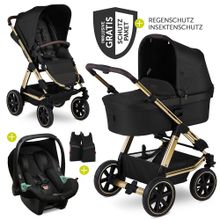 3in1 Stroller Set Viper 4 - Diamond Edition - incl. Baby Car Seat Tulip & XXL Accessory Pack - Champagne