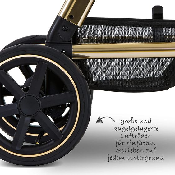 ABC Design 3in1 Kinderwagen-Set Viper 4 - Diamond Edition - inkl. Babyschale Tulip & XXL Zubehörpaket - Champagne