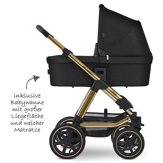 ABC Design 3in1 Kinderwagen-Set Viper 4 - Diamond Edition - inkl. Babyschale Tulip & XXL Zubehörpaket - Champagne