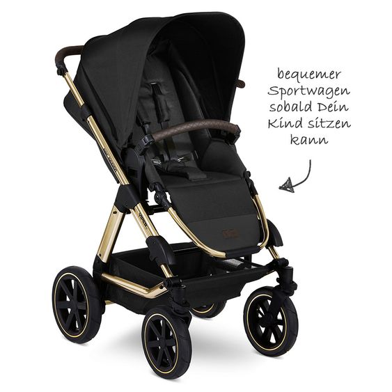 ABC Design 3in1 Kinderwagen-Set Viper 4 - Diamond Edition - inkl. Babyschale Tulip & XXL Zubehörpaket - Champagne