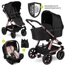 3in1 Stroller Set Viper 4 - Diamond Edition - incl. Baby Car Seat Tulip & XXL Accessory Pack - Rose Gold