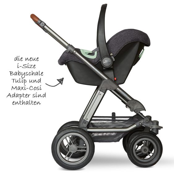 ABC Design 3in1 Kinderwagen-Set Viper 4 mit Lufträdern - inkl. Babyschale Tulip & XXL Zubehörpaket - Street