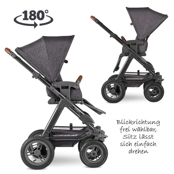 ABC Design 3in1 Kinderwagen-Set Viper 4 mit Lufträdern - inkl. Babyschale Tulip & XXL Zubehörpaket - Street