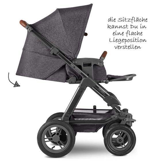 ABC Design 3in1 Kinderwagen-Set Viper 4 mit Lufträdern - inkl. Babyschale Tulip & XXL Zubehörpaket - Street
