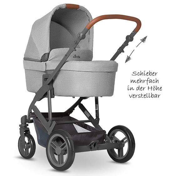 ABC Design 3in1 Kinderwagenset Catania 4 - inkl. Babywanne & Autositz - Woven Grey