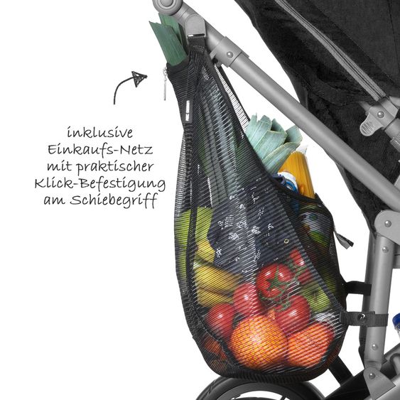ABC Design 3in1 Kinderwagenset Catania 4 - inkl. Babywanne, Autositz & XXL Zubehörpaket - Woven Black