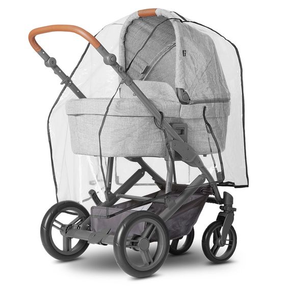 ABC Design Set passeggino Catania 4 3in1 - include navicella, seggiolino auto e pacchetto accessori XXL - Grigio Tessuto