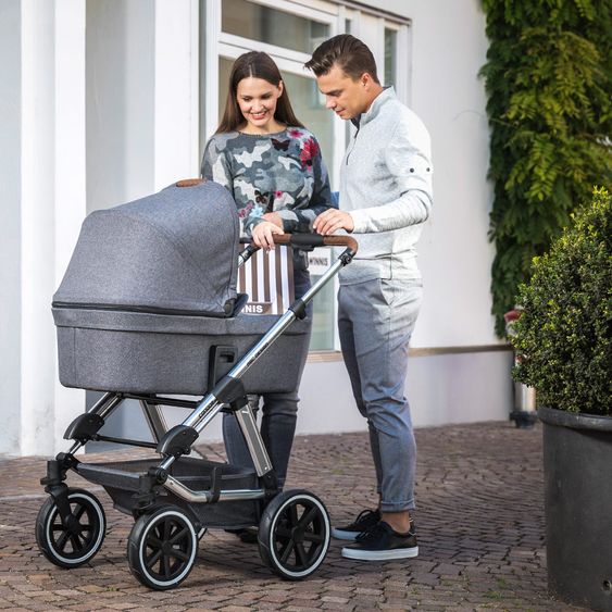 ABC Design 3in1 Kinderwagenset Condor 4 Air - Diamond Special Edition - inkl. Babywanne, Babyschale & Zubehörpaket - Asphalt