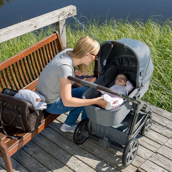 ABC Design 3in1 stroller set Condor 4 - incl. car seat, baby bath, sport seat, change color set Ice & accessories package - Mountain