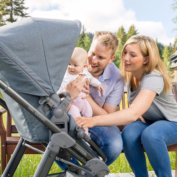 ABC Design 3in1 stroller set Condor 4 - incl. car seat, baby bath, sport seat, change color set Ice & accessories package - Mountain